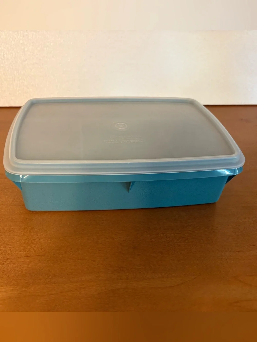 Vintage Tupperware Tuppercraft 767-1 Stow N Go Blue Container Money Box Made USA